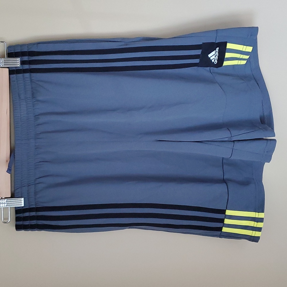 Adidas grey and black shorts